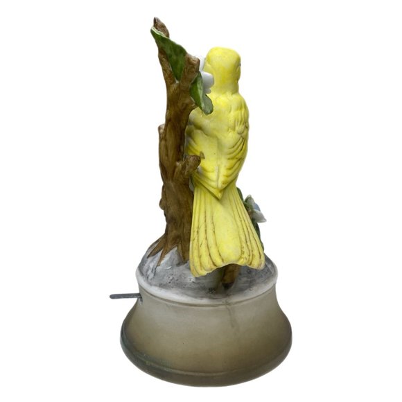 Yellow Canary on Limb Shafford Music Box Figurine Vintage - Picture 4 of 11